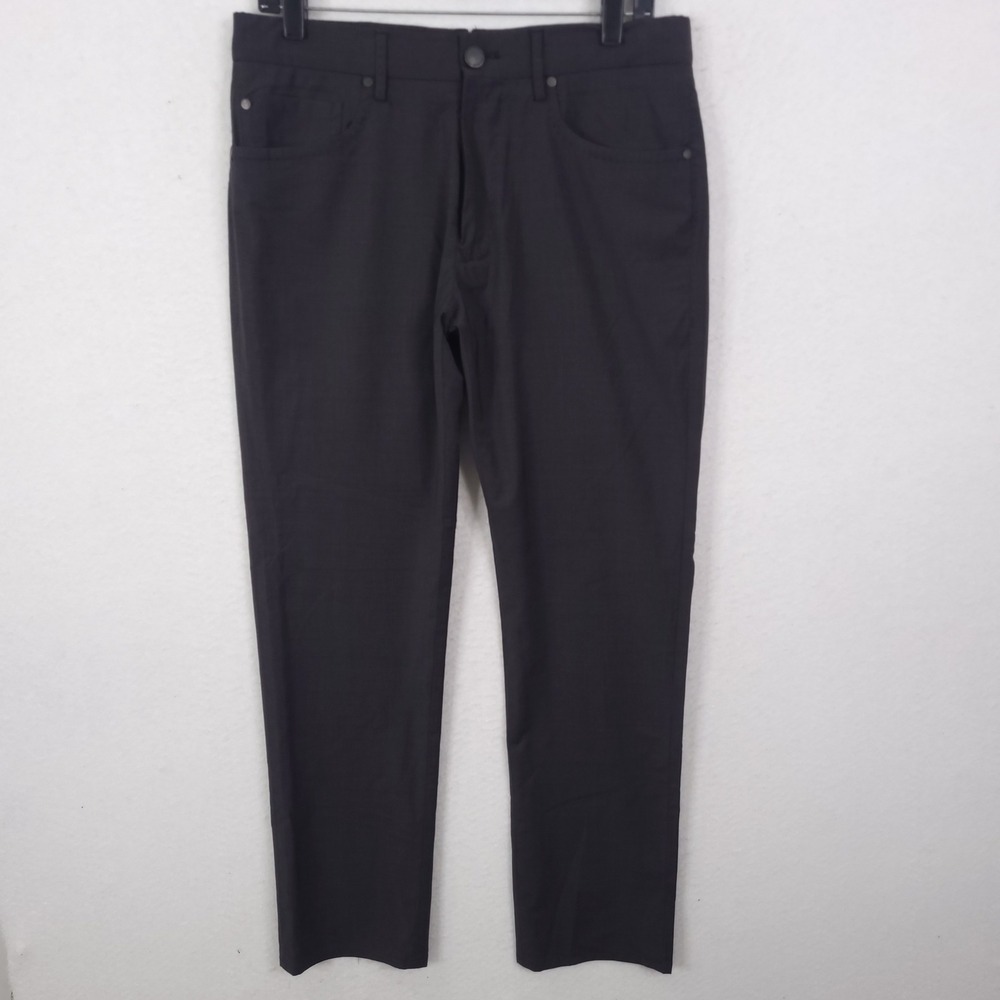 Incotex High Comfort Trousers Mens 32x29 Charcoal Grey Modern Fit Tech 5 Pocket